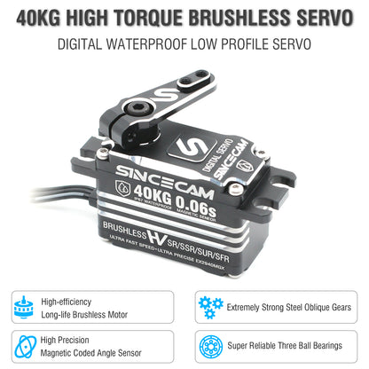 Sincecam 40KG Low Profile High Torque Servos - 2024 Version